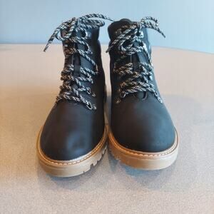 Universal Thread Ankle Boots Womens Size 11 Black Faux Leather